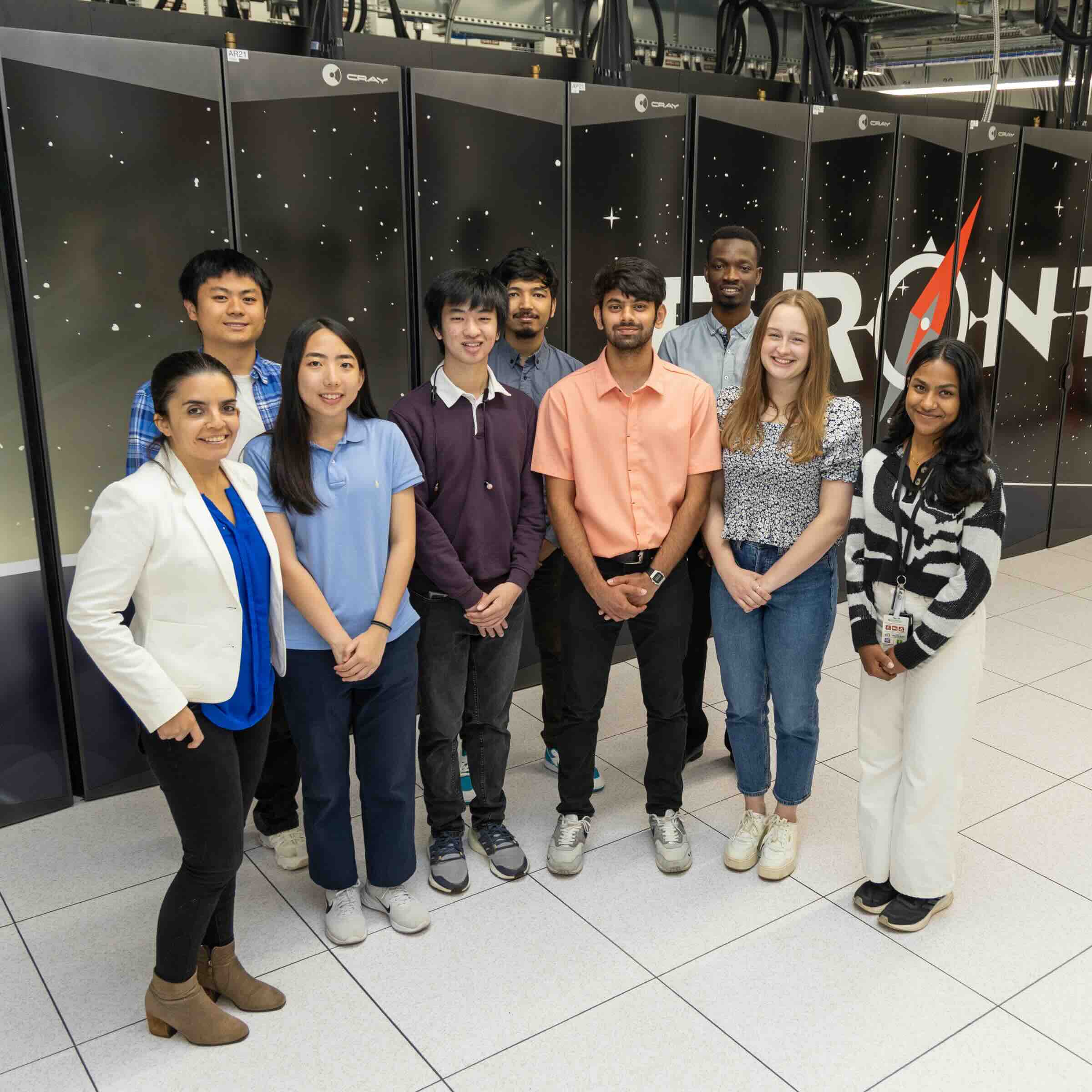 group photo in front of Frontier